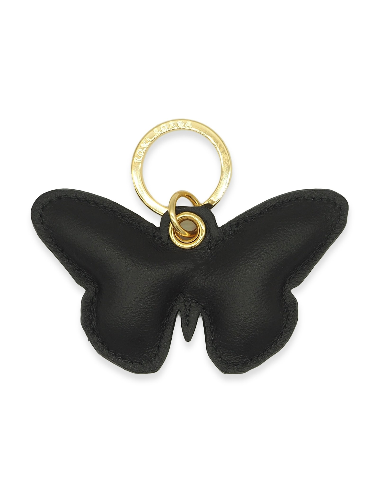 Monarch Butterfly Key Ring - Printed Genuine Leather