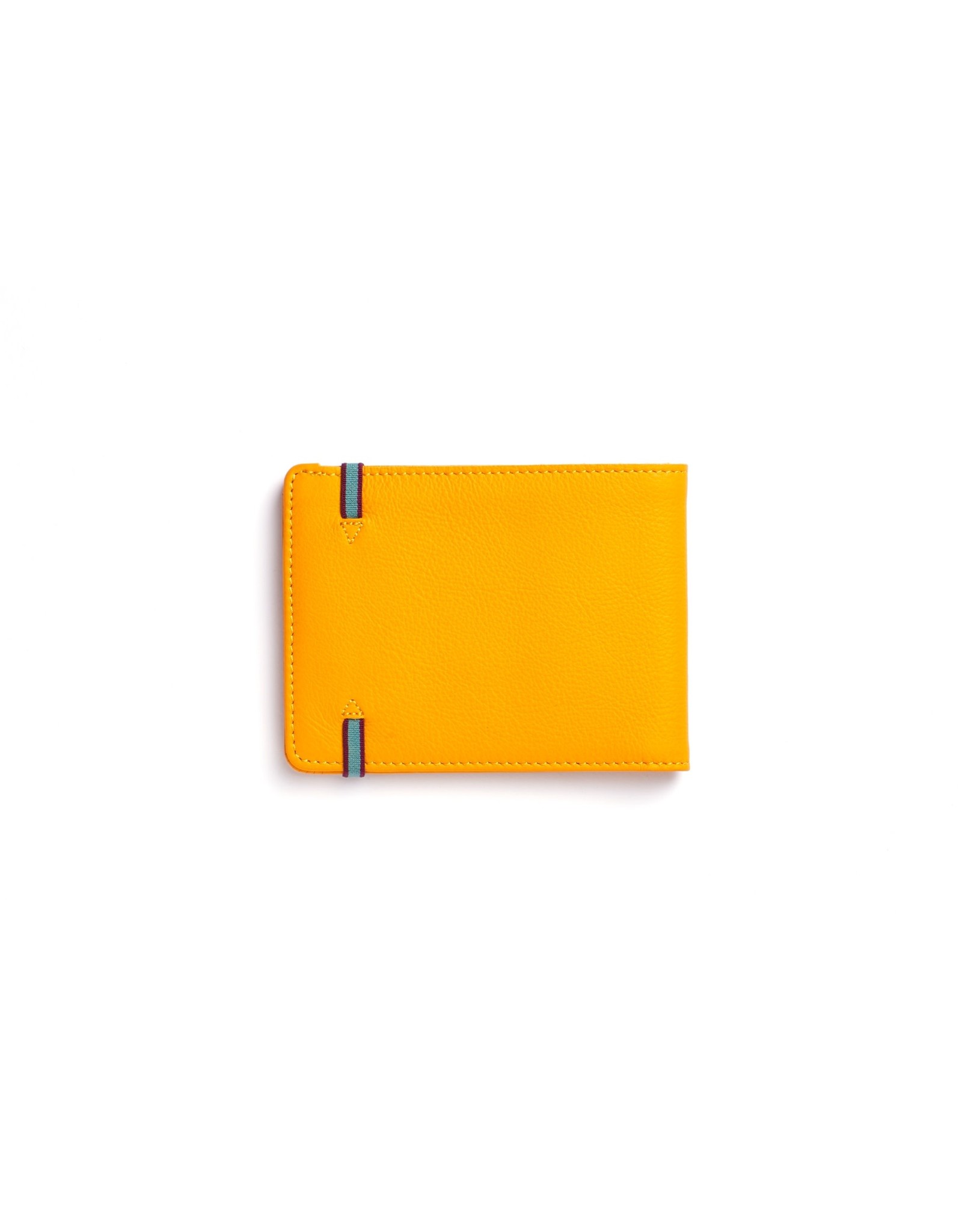 Gele portemonnee met elastiek