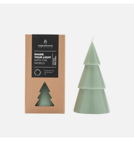 Xmas Tree Candle Green - L