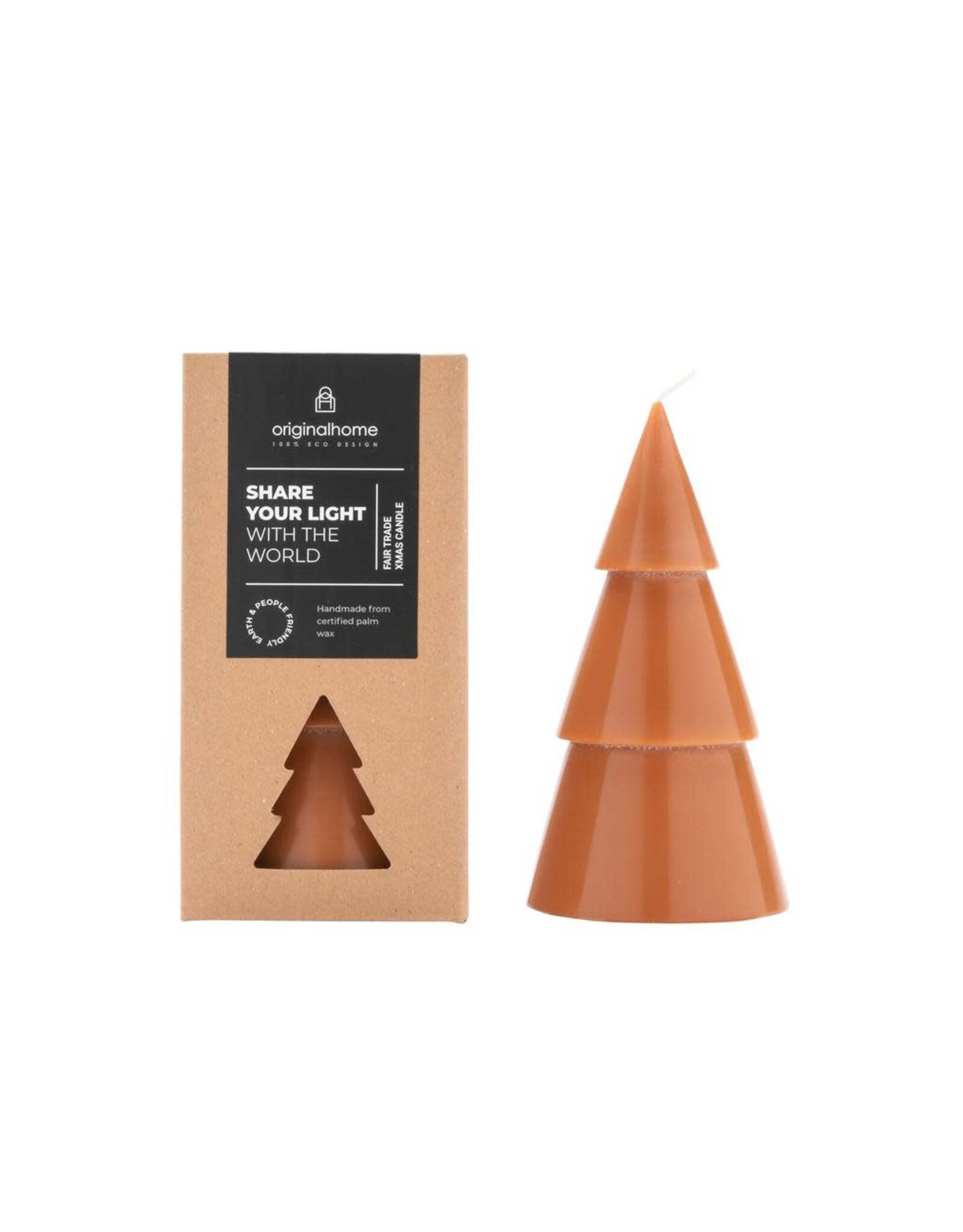 Xmas Tree Kaars Cognac - L