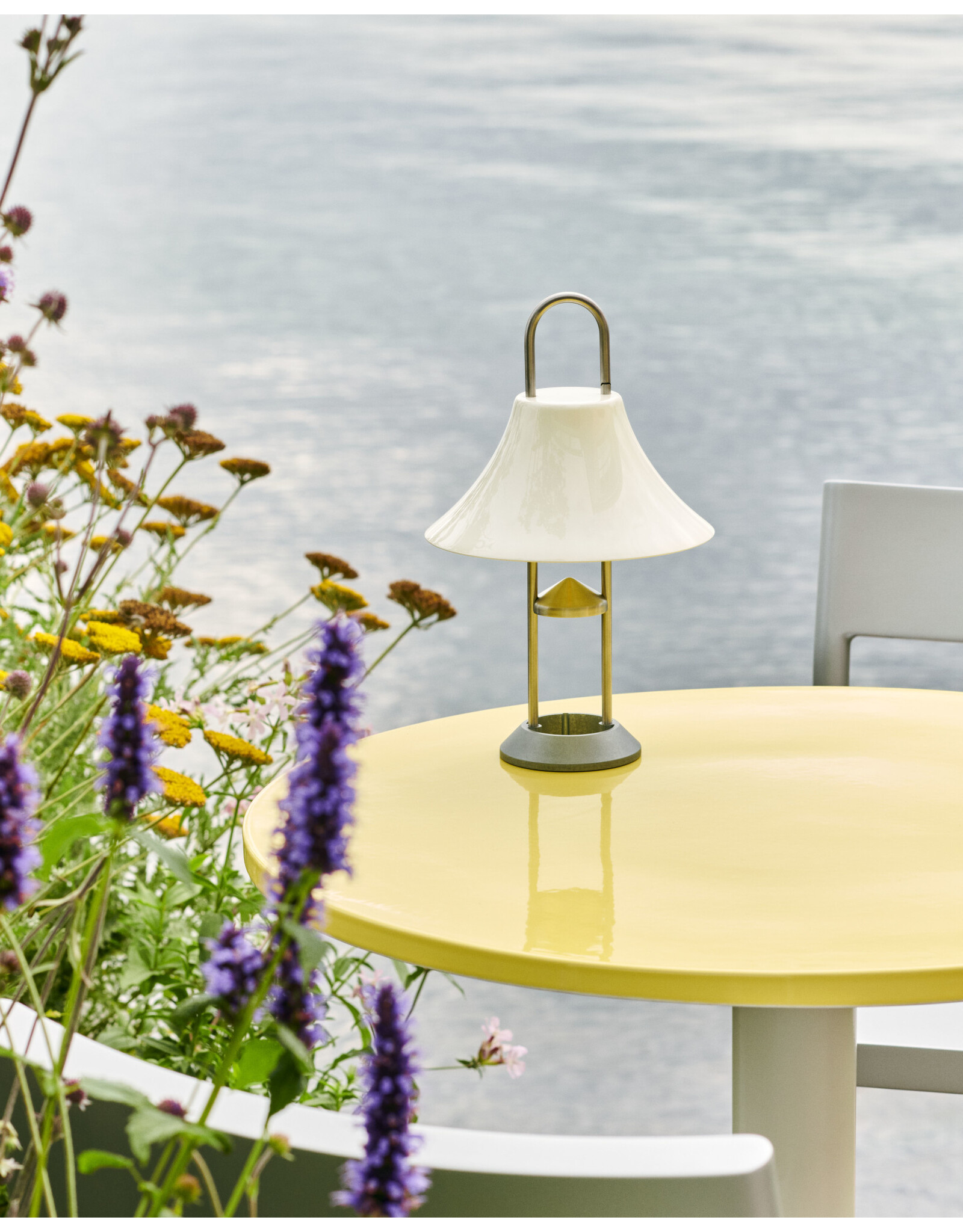 HAY Ceramic Table-Ø70-Bright yellow