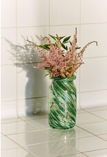 HAY Splash Vase Roll Neck-Small-Green swirl