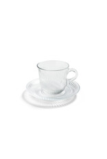 HAY Pirouette Cup and Saucer-Clear