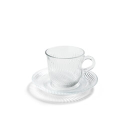 HAY Pirouette Cup and Saucer-Clear