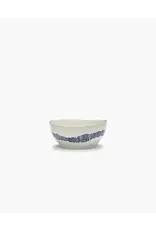 Serax Small Bowls White + Swirl-Stripes-Blue
