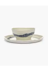 Serax Small Bowls White + Swirl-Stripes-Blue