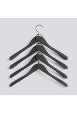 HAY Soft Coat Hanger-Set of 4-Wide black