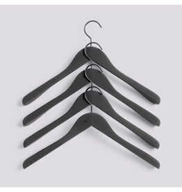 HAY Soft Coat Hanger-Set of 4-Wide black