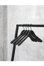 HAY Soft Coat Hanger-Set of 4-Wide black