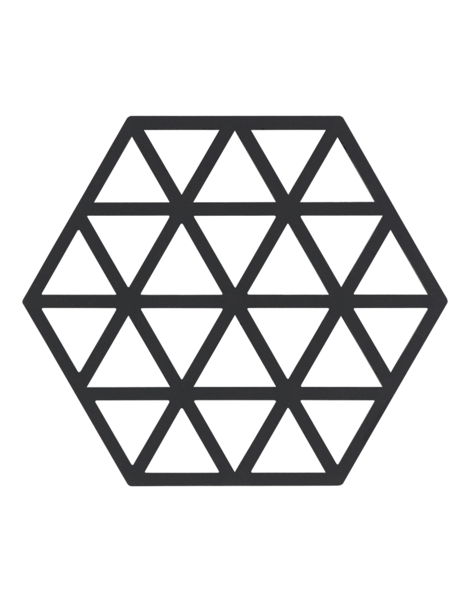 ZONE Denmark Potonderzetter Triangles Black Silicone