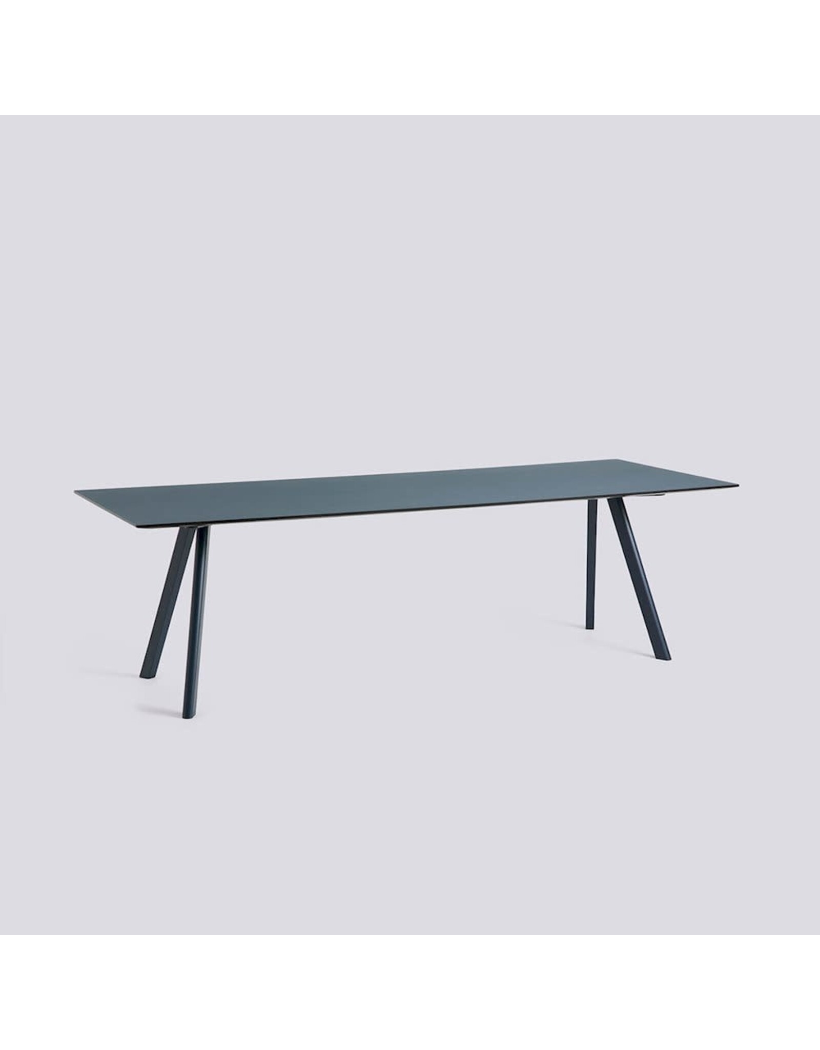 HAY CPH30 2.0 Table Deep blue water-based lacquered oak frame-L250 x W90 x H74-Smokey blue linoleum tabletop Deep blue water-based lacquered edge