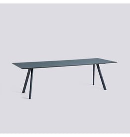HAY CPH30 2.0 Table Deep blue water-based lacquered oak frame-L250 x W90 x H74-Smokey blue linoleum tabletop Deep blue water-based lacquered edge