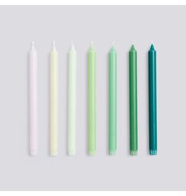 HAY Gradient Candle-Set of 7-Greens