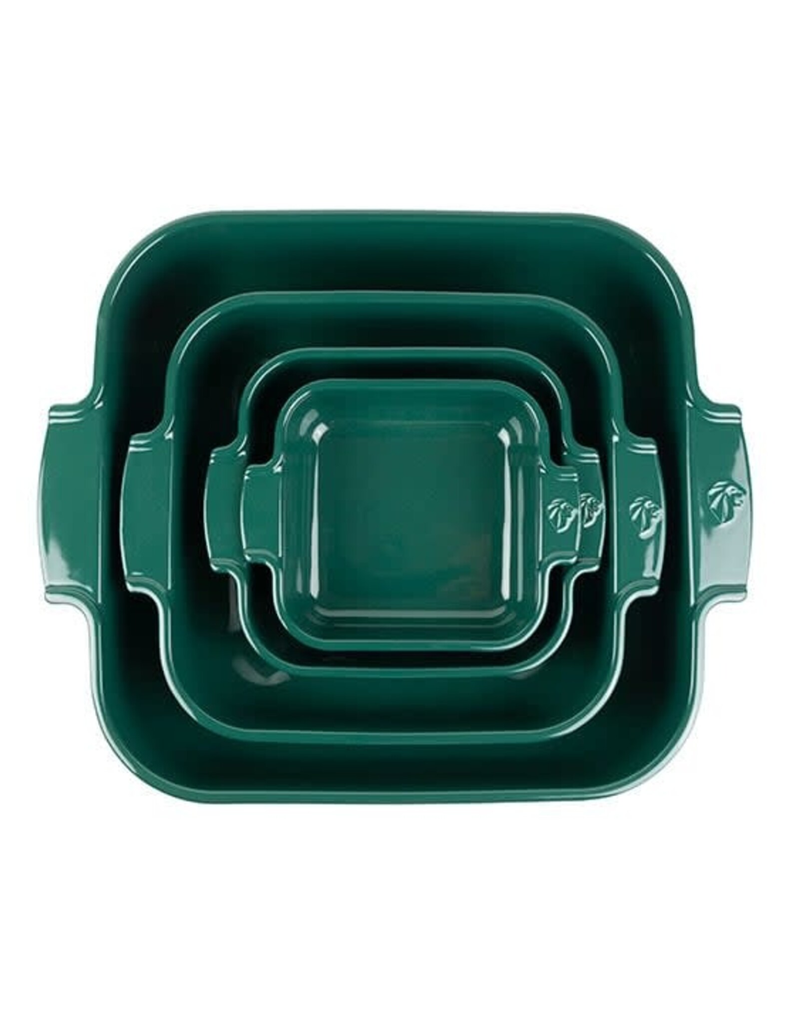 Peugeot France Appolia Vierkante keramische ovenschaal bosgroen 36 cm