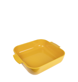 Peugeot France Appolia Vierkante keramische ovenschaal Saffraangeel 36 cm