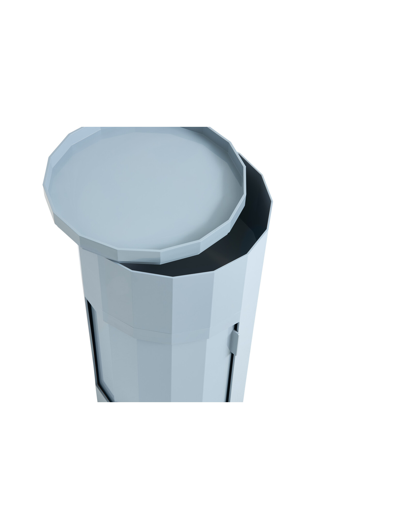 HAY Facet Cabinet incl. feet and castors High-Misty grey