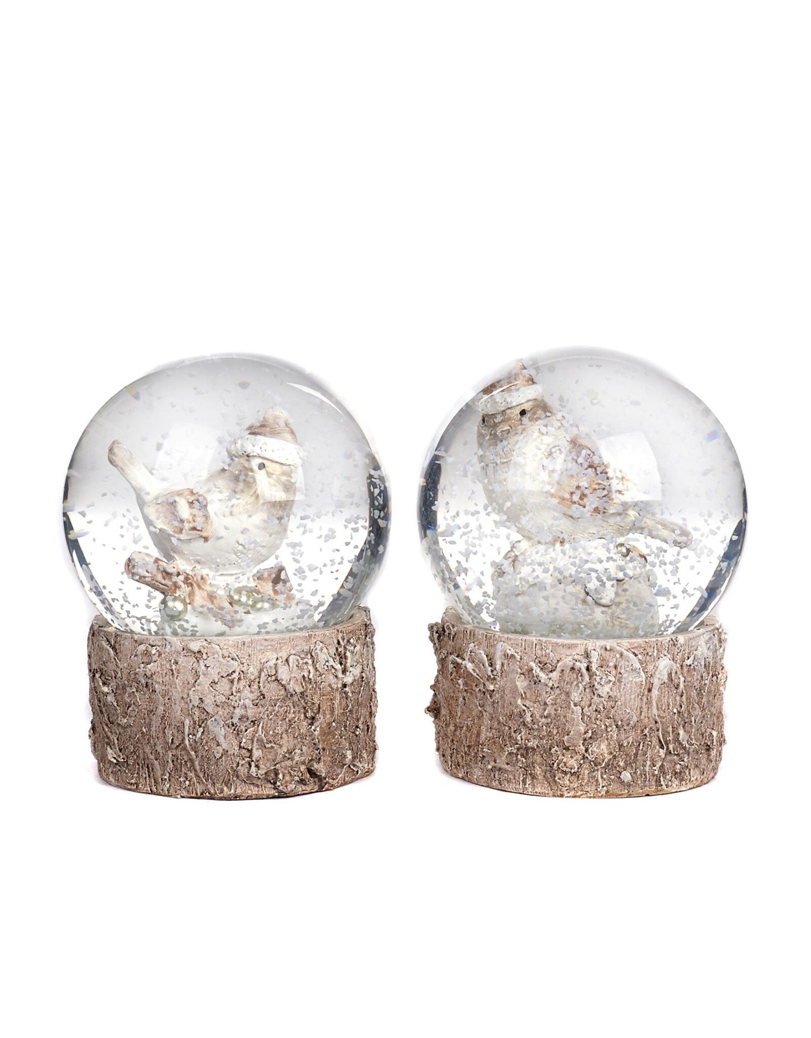 Goodwill Xmas Bird Snow Globe Crm 6,5cm Jonathan