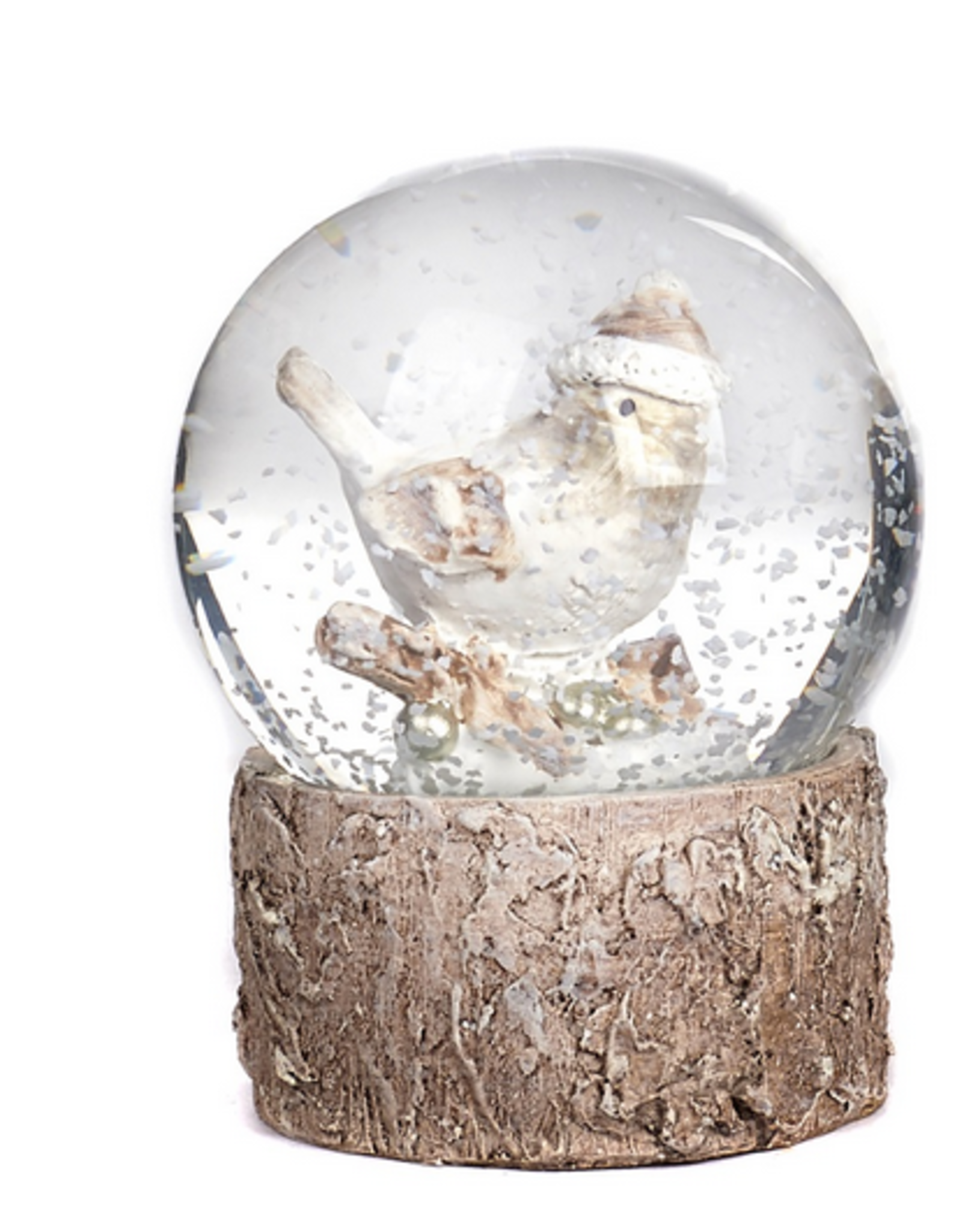 Goodwill Xmas Bird Snow Globe Crm 6,5cm Jonathan