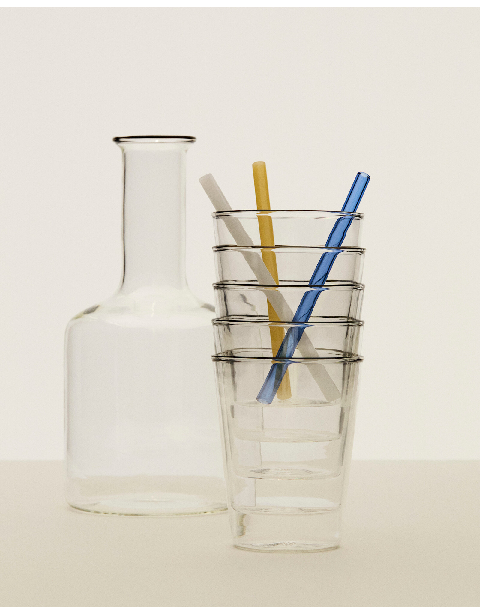 HAY Sip-Straight Straw Set of 4-Opaque mix