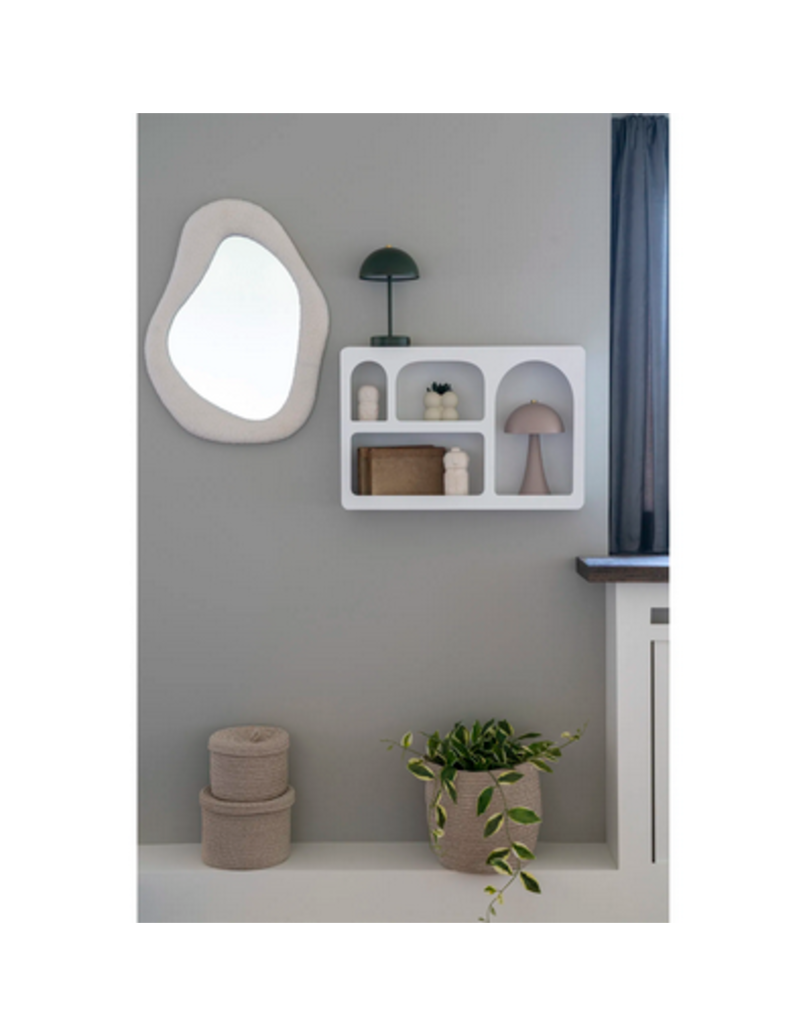 House Nordic Bosa Mirror  , teddy, white 46,5x61 cm