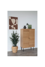 House Nordic Vase, glass, smoked green 21x12x26,5 cm