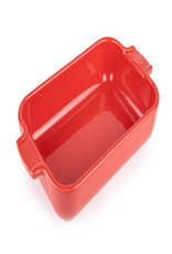 Peugeot France Appolia Rechthoekige individuele keramische ovenschaal, rood, 22 cm