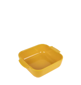 Peugeot France Appolia Vierkante keramische ovenschaal Saffraangeel 21 cm