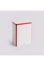 HAY Tin Container-Large-Off-white and red