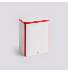 HAY Tin Container-Large-Off-white and red