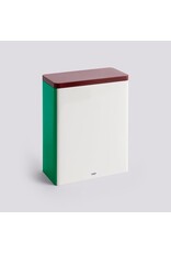 HAY Tin Container-X-Large-Off-White, burgundy and green HAY Tin Container-X-Large-Off-White, burgundy and green