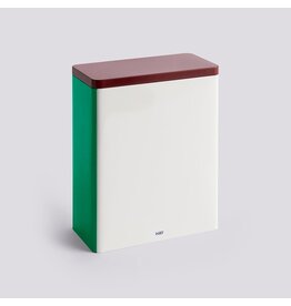 HAY Tin Container-X-Large-Off-White, burgundy and green