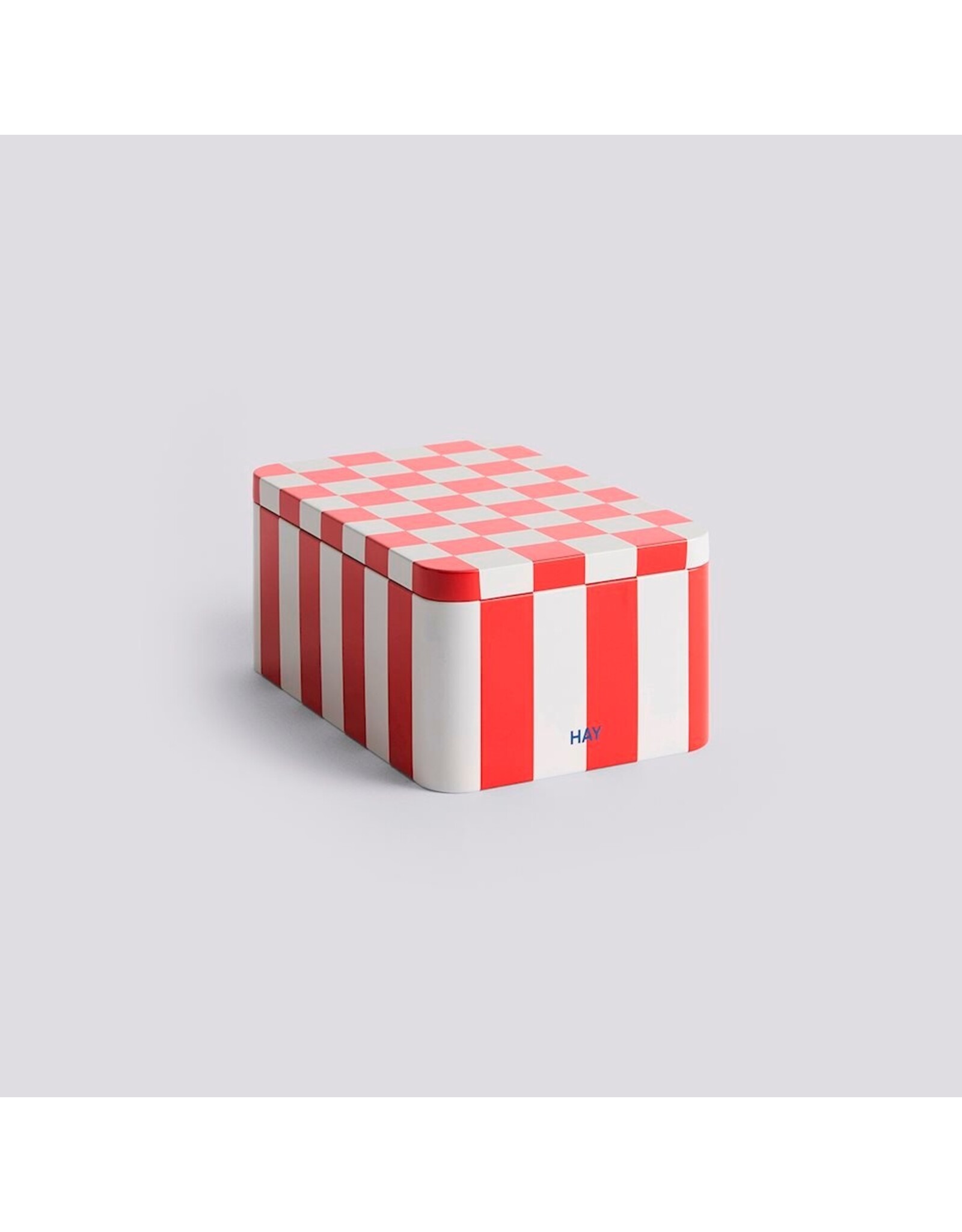 HAY Tin Container-Small-Red and off-white