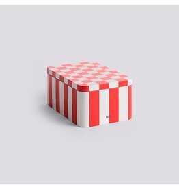 HAY Tin Container-Small-Red and off-white