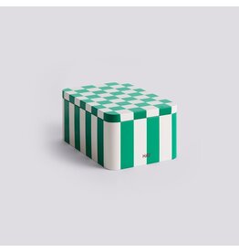 HAY Tin Container-Small-Green and off-white