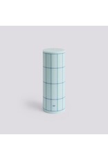 HAY Column Candle-Large-Light blue with blue grid check HAY Column Candle-Large-Light blue with blue grid check