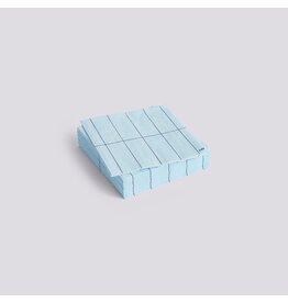 HAY Pattern Napkins-Set of 20 Cocktail-Light blue and blue grid
