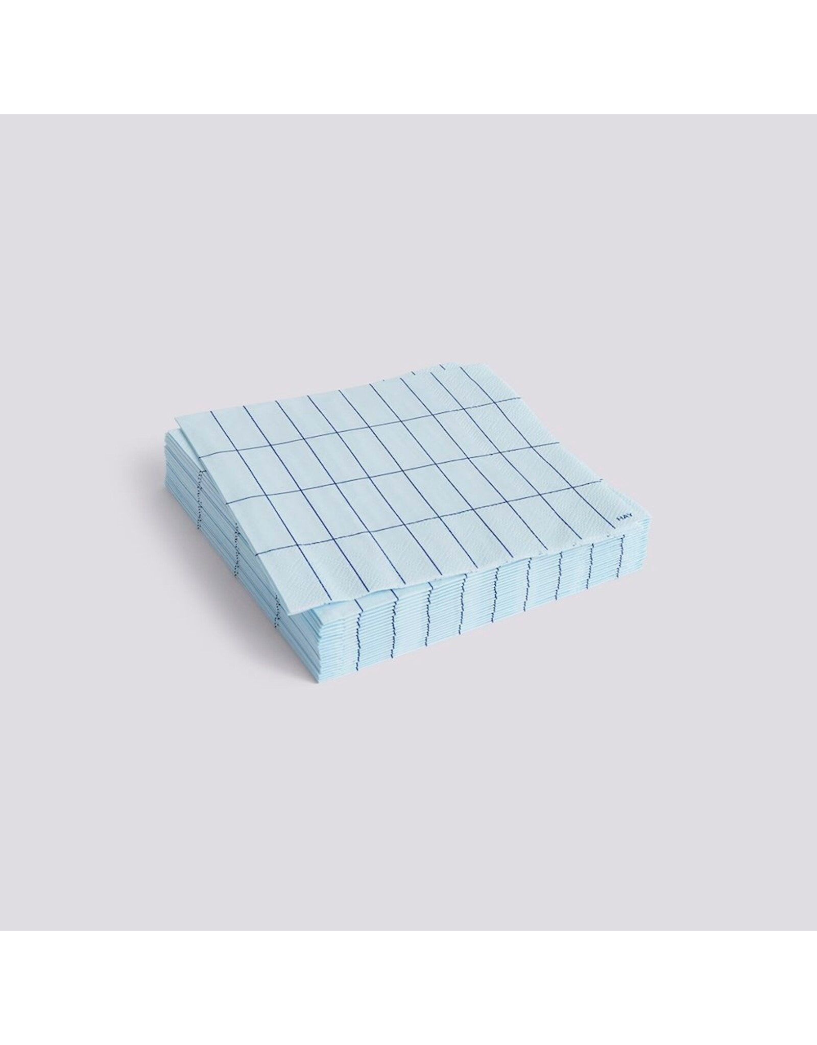 HAY Pattern Napkins-Set of 20 Lunch-Light blue and blue grid