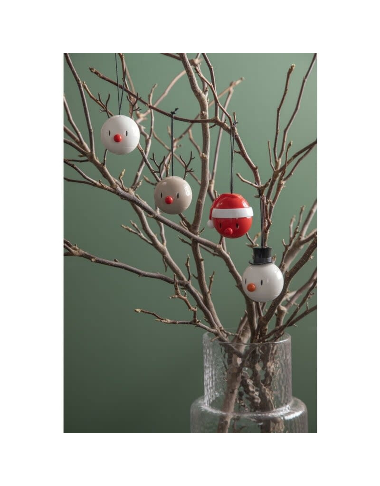 Hoptimist Hoptimist Reindeer Ornament 2 pcs. White