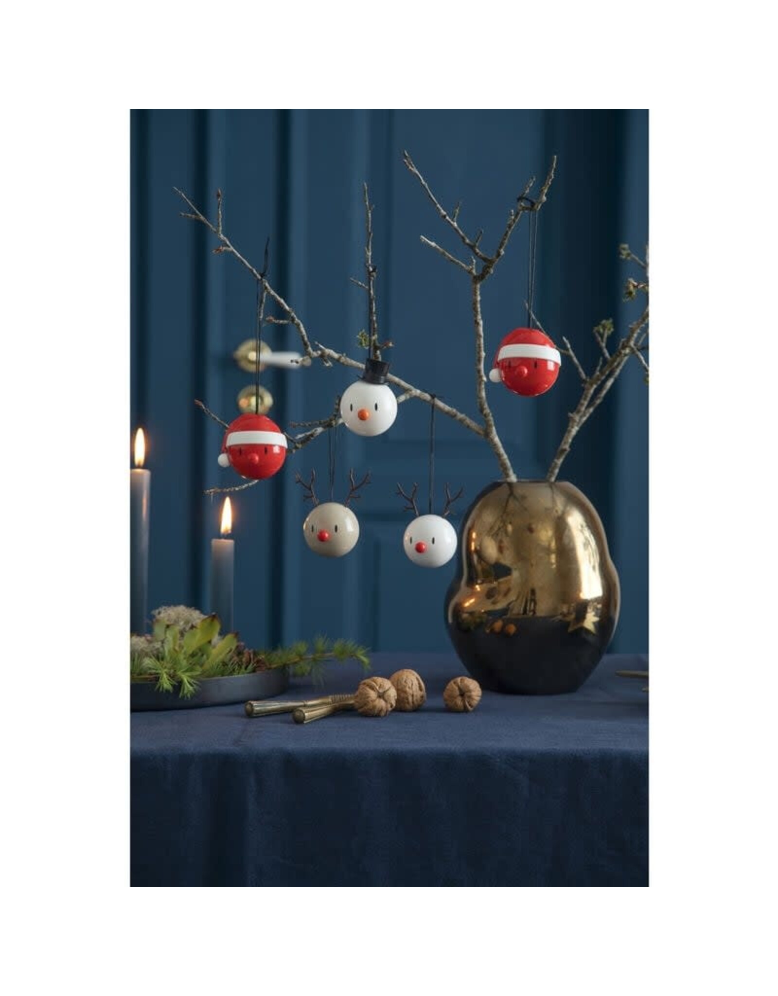 Hoptimist Hoptimist Reindeer Ornament 2 pcs. White