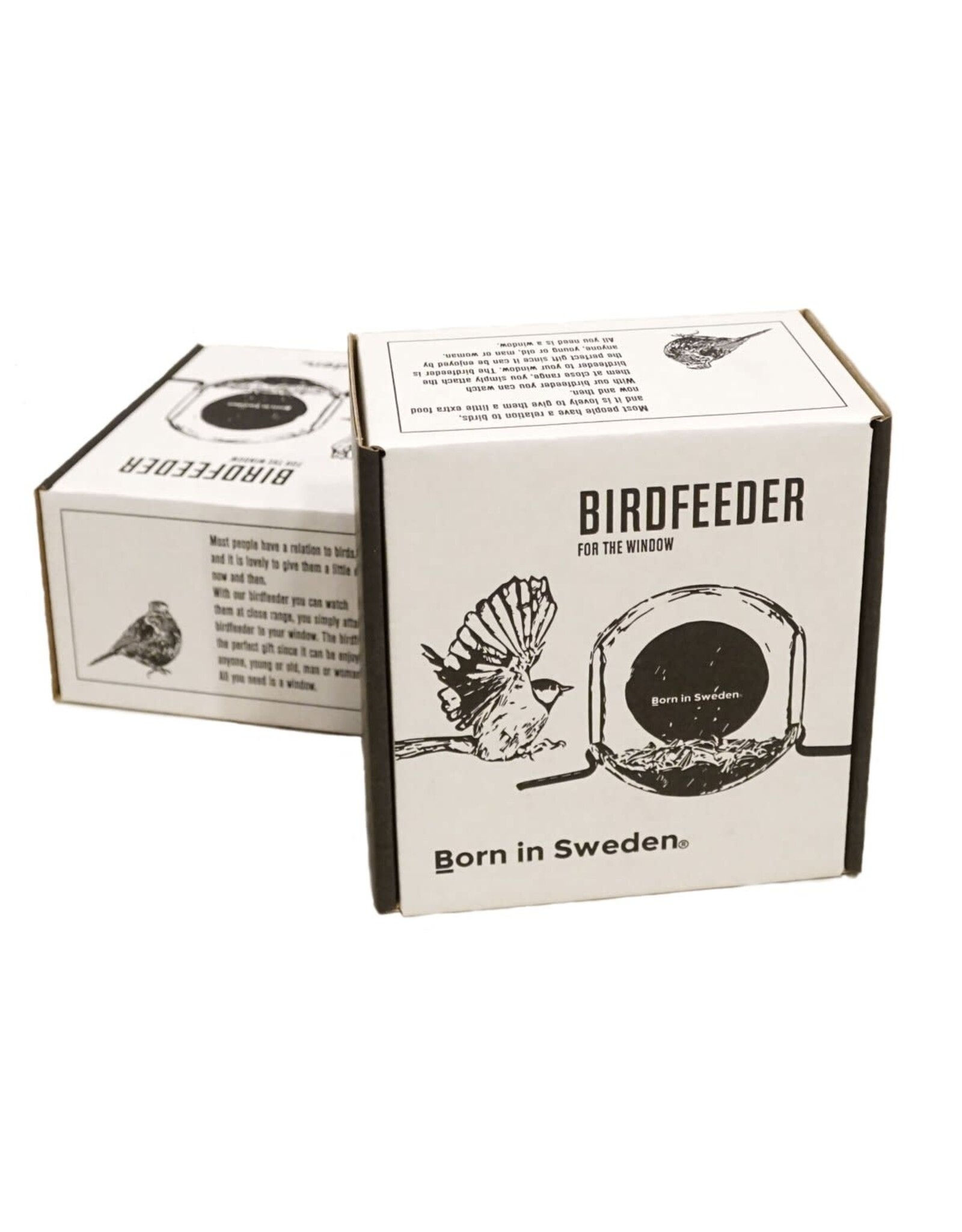 Born In Sweden - Voederhuisje Raam - Transparant - 20 x 18 cm