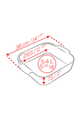Peugeot France Appolia Schotel Four Céramique Carré Vert Sauge 36 cm - 14.25in