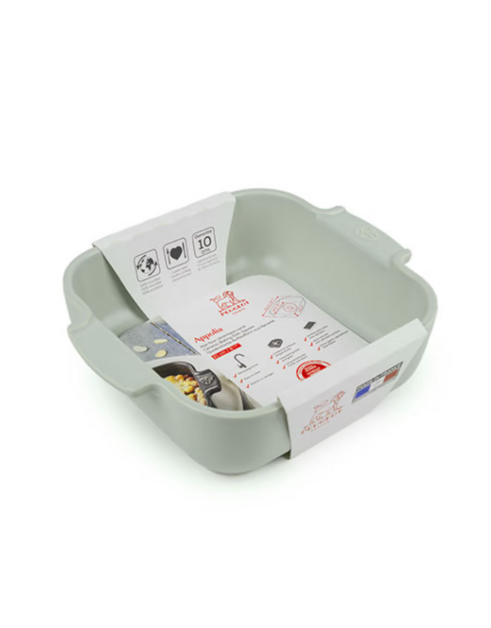 Peugeot France Appolia Schotel Oven Keramisch Vierkant Sagegroen 21 cm - 8.25in