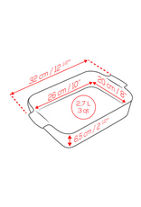 Peugeot France Appolia Schotel Oven Keramiek Rechthoekig Saliegroen 32 cm - 12.5in