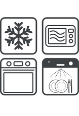 Peugeot France Appolia Vierkante keramische ovenschaal ecru 21 cm