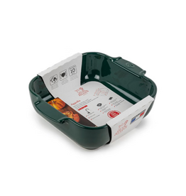 Peugeot France Appolia Vierkante keramische ovenschaal bosgroen 21 cm