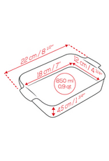 Peugeot France Appolia Schotel Oven Keramiek Individueel Rechthoek Saliegroen 22 cm