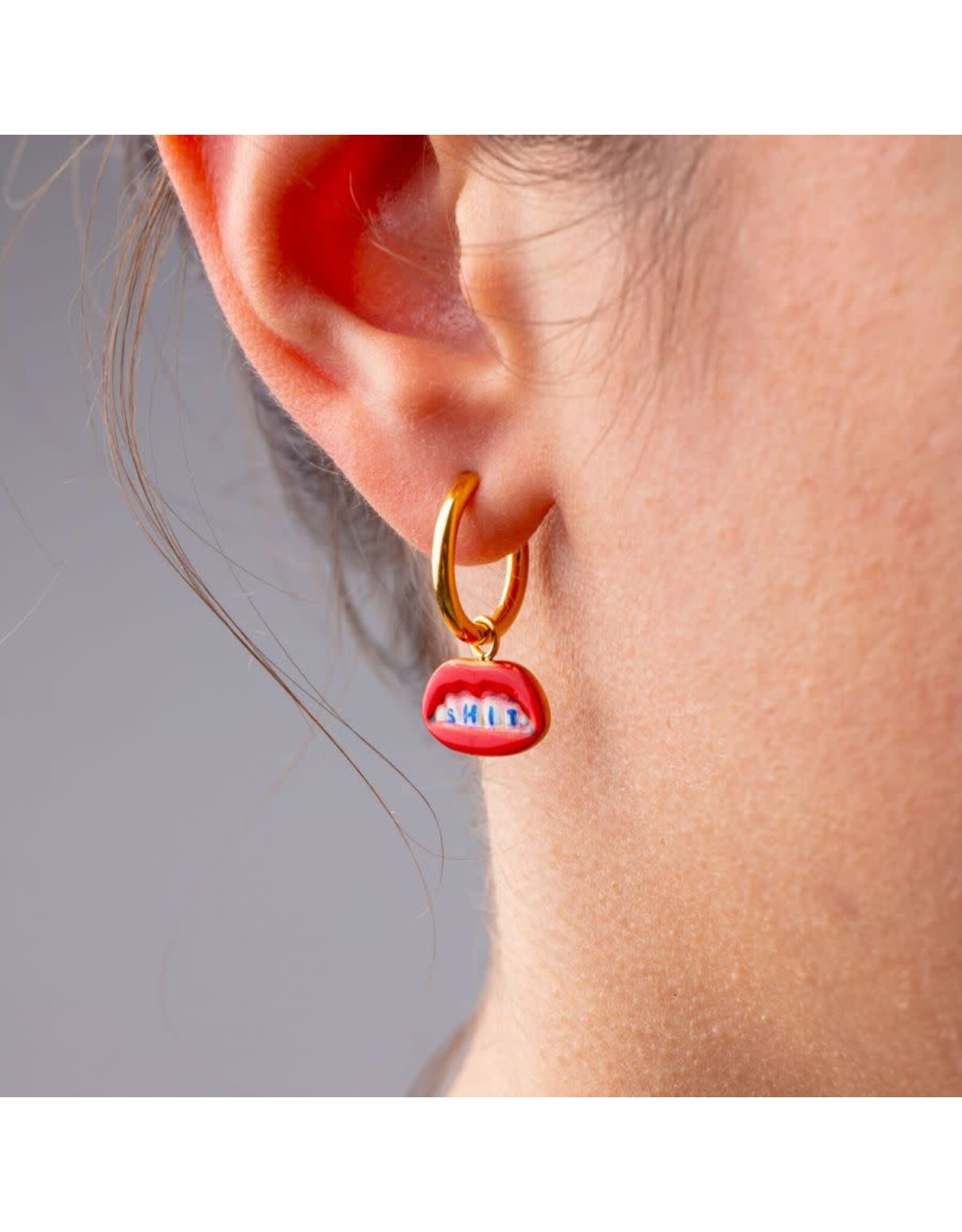 Seletti SHIT dangling earrings - Toiletpaper Jewels