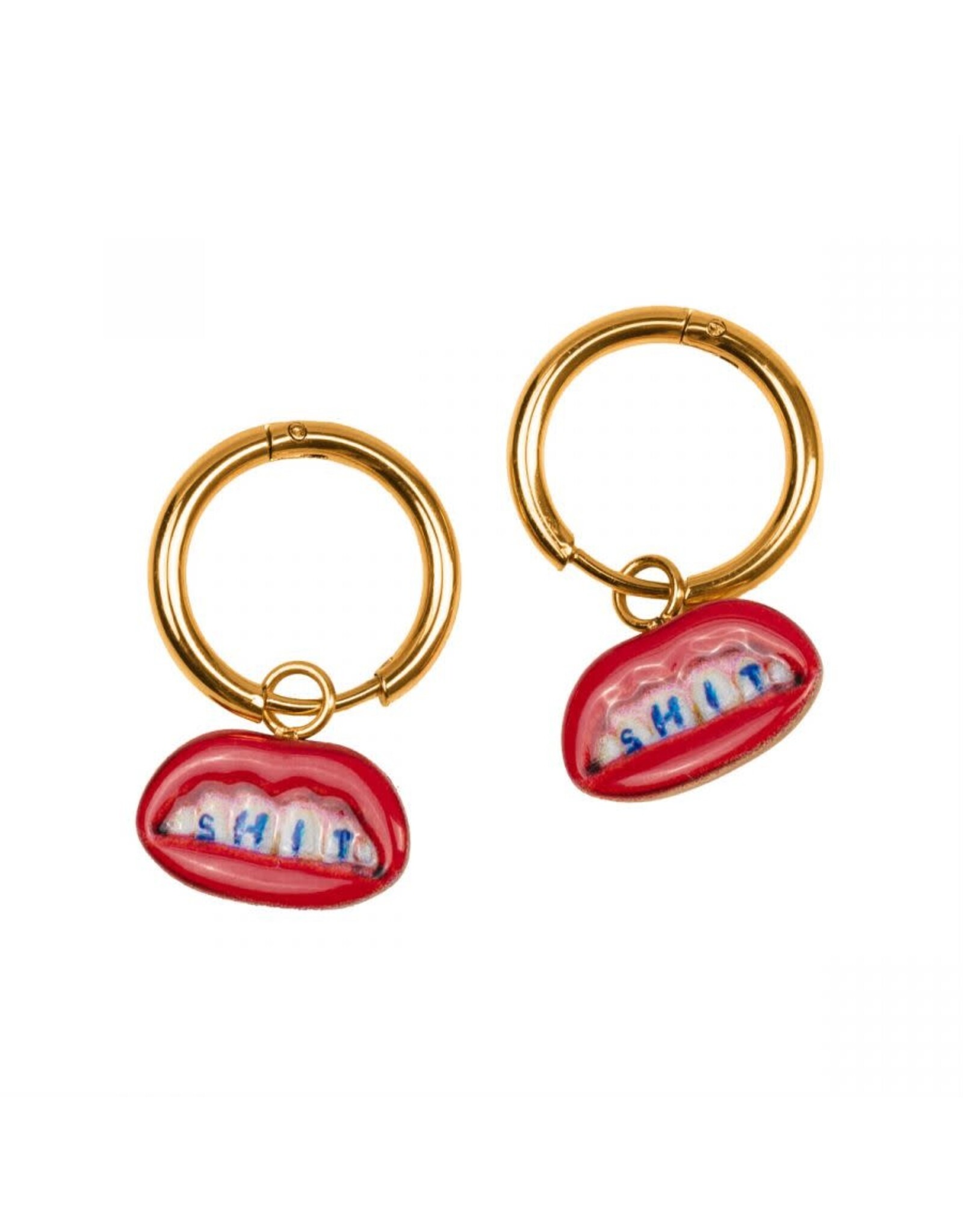 Seletti SHIT dangling earrings - Toiletpaper Jewels
