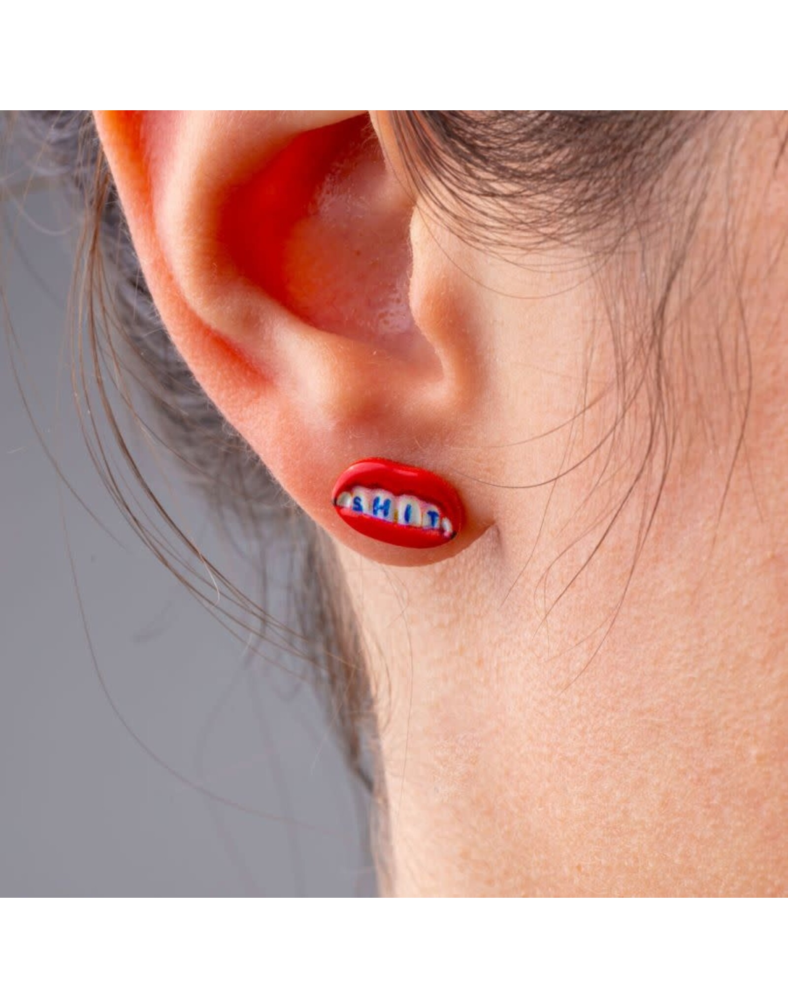 Seletti SHIT stud earrings - Toiletpaper Jewels