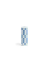 HAY Column Candle-Large-Light blue and dusty blue check